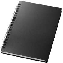 Libreta con 80 hojas de papel rayado grabada negro intenso Libreta con 80 hojas de papel rayado grabada negro intenso