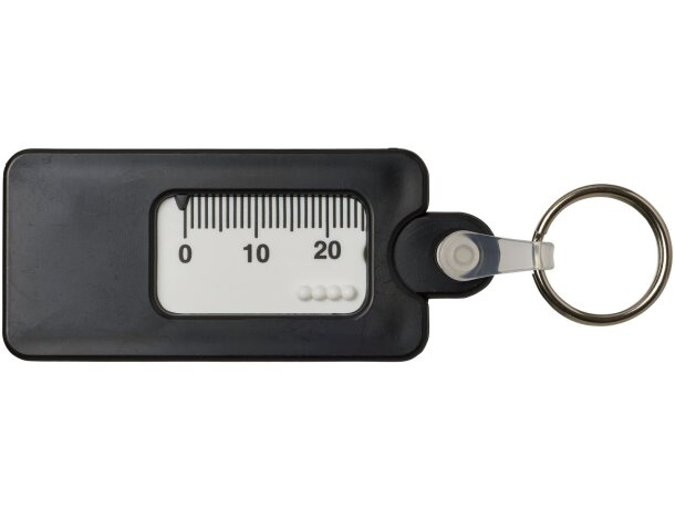 Llavero-comprobador del dibujo del neumático Kym Negro intenso detalle 8