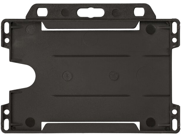 Porta credencial original de formato horizontal pp Negro intenso detalle 2