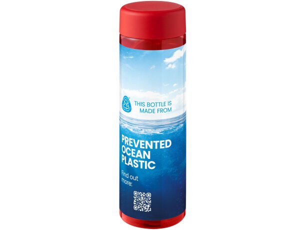 Bidón de agua Eco Vibe 850ml plástico reciclado oceánico Rojo/rojo detalle 25