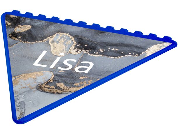 Rascador de hielo triangular Frosty de plástico reciclado Azul real detalle 22