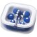 Cascos auriculares ligeros personalizado azul