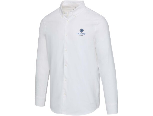 Camisa oxford Sphene algodón BCI sostenible hombre Blanco detalle 5