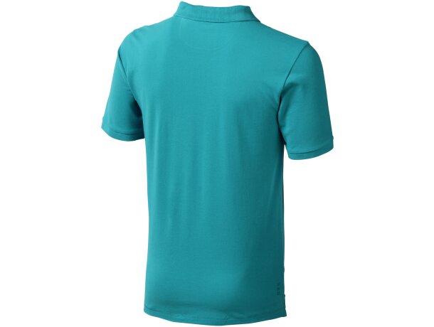 Polo de manga corta algodón BCI 200 g/m2 Elevate Life Calgary Azul aqua detalle 47