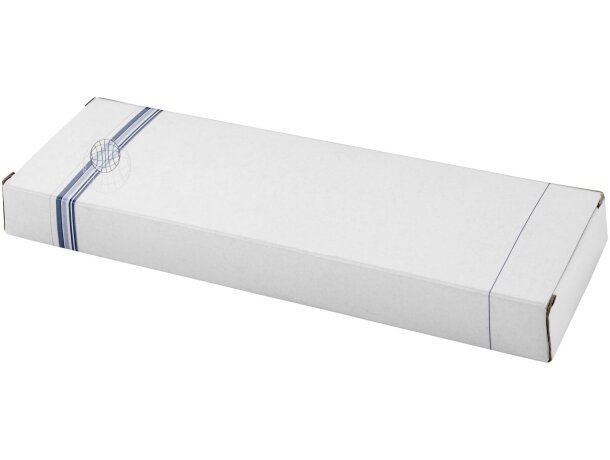 Juego de bolígrafo y portaminas de aluminio en estuche Plateado detalle 17