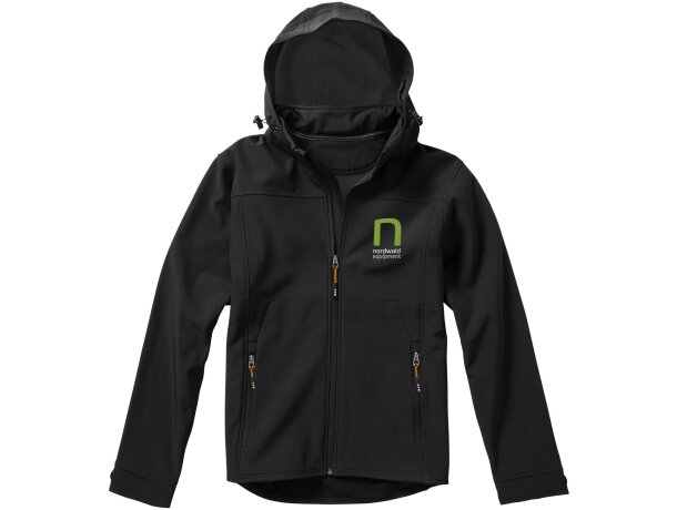 Chaqueta softshell de hombre Langley impermeable transpirable Negro intenso detalle 34