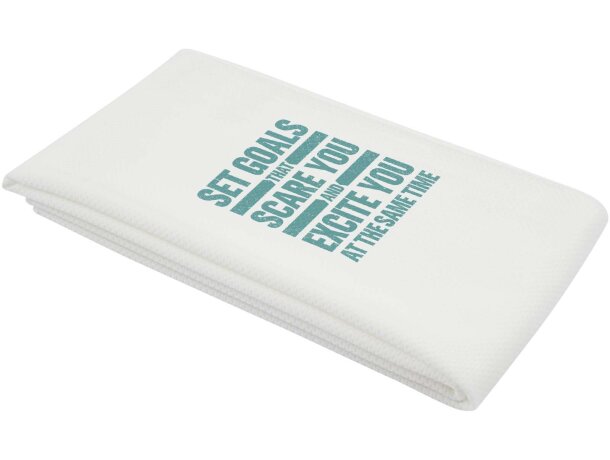 Toalla deporte Althea 50x100 poliéster secado rápido Blanco detalle 4