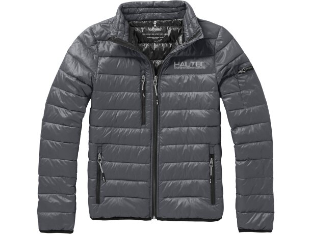 Chaqueta ligera plumón natural hombre Scotia Gris acero detalle 22