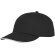 Gorra personalizable de 5 paneles con detalle de ribete Negro intenso