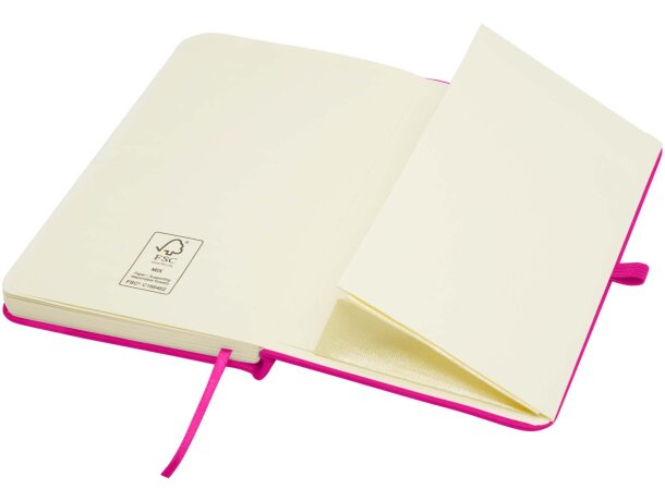 Libreta tapa dura A6 Spectrum Plus con papel FSC certificado Rosa detalle 59