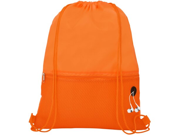 Mochila de cuerdas para empresa poliéster Oriole Naranja detalle 24