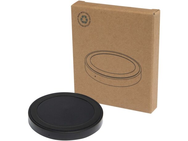 Base de carga inalámbrica Freal 15W plástico reciclado Negro intenso detalle 12