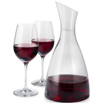 Set de vino de decantador y dos copas de cristal personalizado transparente Set de vino de decantador y dos copas de cristal personalizado transparente