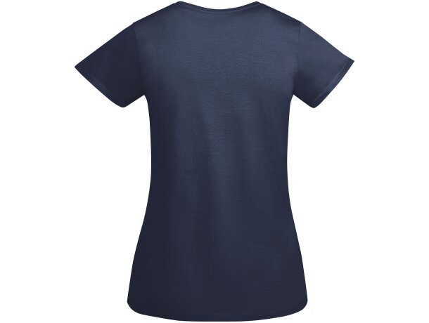 Camiseta mujer algodón orgánico Breda de Roly Azul marino detalle 32