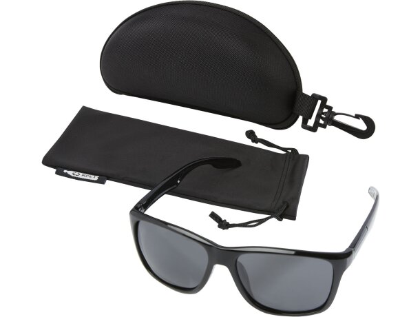 Gafas de sol Eiger deportivas polarizadas en estuche de plástico reciclado Negro intenso detalle 5