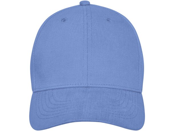 Gorra con visera precurvada y 6 paneles. Ideal para publicidad. Azul claro detalle 24