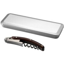 Sacacorchos sencillo en estuche de metal barato plata Sacacorchos sencillo en estuche de metal barato plata