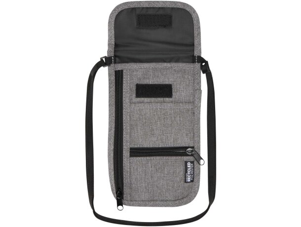 Bolsa de viaje reciclada certificada GRS Ross Gris mezcla detalle 12