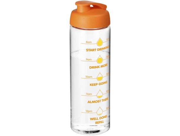 H2O Active® Vibe Bidón deportivo con tapa Flip de 850 ml Transparente/naranja detalle 21