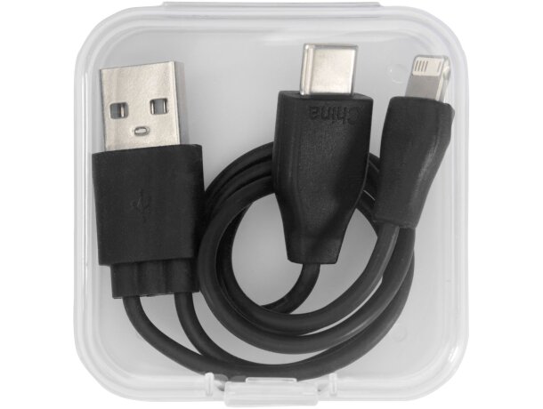 Cable de carga reversible 3 en 1 Ario Negro intenso detalle 12