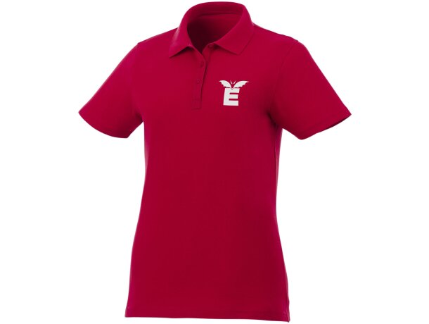 Polo de manga corta para mujer Liberty Rojo detalle 4