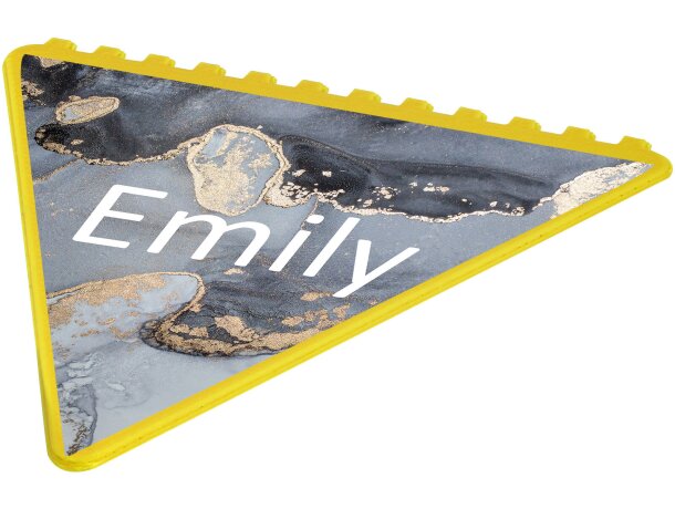 Rascador de hielo triangular Frosty de plástico reciclado Amarillo detalle 7