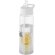Botella deportiva y ligera con infusor de rosca para fruta 740 ml personalizada barata transparente/blanco