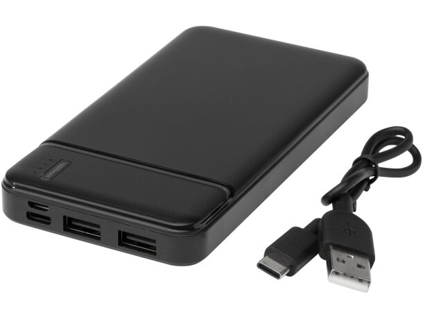 Batería externa reciclada Loop 10000 mAh con doble entrada Negro intenso detalle 6