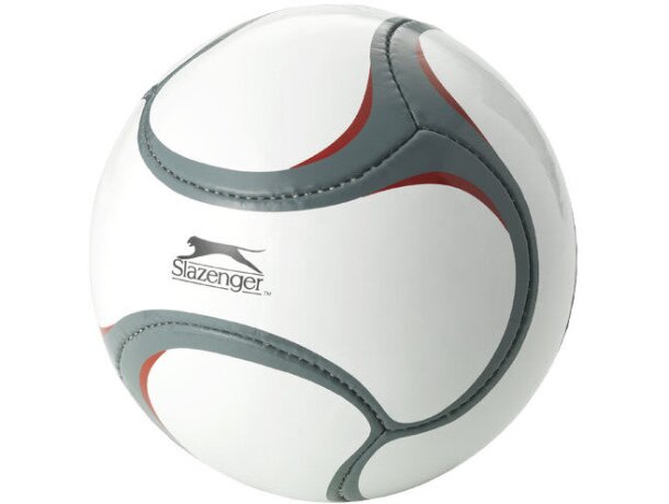 Balón de fútbol detalles grises y rojos blanco Balón de fútbol detalles grises y rojos blanco
