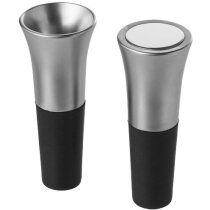 Set de dos piezas de vino de metal personalizado plata Set de dos piezas de vino de metal personalizado plata
