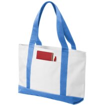 Bolsa con asas y base de colores blanca barata