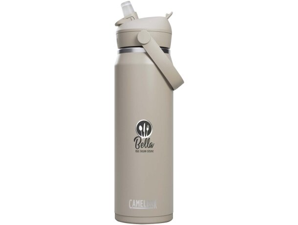 Botella térmica 740ml CamelBak Thrive Flip con pajita abatible Gris claro detalle 9
