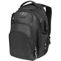Mochila elegante en poliester para portátil personalizada negro intenso Mochila elegante en poliester para portátil personalizada negro intenso