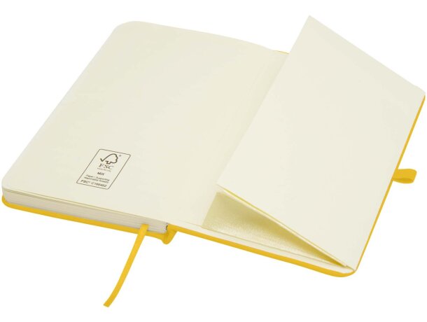 Libreta tapa dura A6 Spectrum Plus con papel FSC certificado Amarillo detalle 35