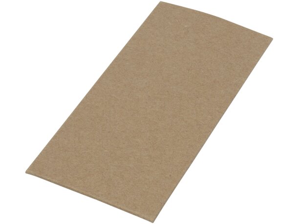 Llavero rectangular de bambú Neta con acabado mate natural Natural detalle 3