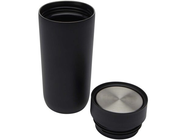 Vaso térmico Camden 350 ml acero inoxidable reciclado Negro intenso detalle 3