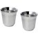 Tazas espresso Duo acero inoxidable reciclado certificado Plateado detalle 4