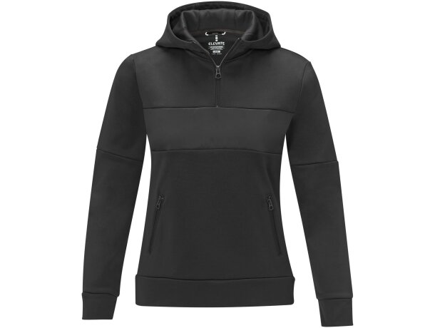 Sudadera anorak con capucha Sayan para mujer Negro intenso detalle 17