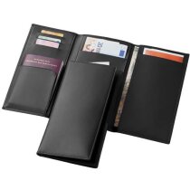 Cartera de viaje con 3 pliegues personalizada negro intenso Cartera de viaje con 3 pliegues personalizada negro intenso