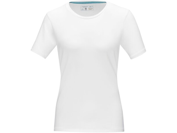 Camisetade manga corta orgánica para mujer Balfour Blanco detalle 2