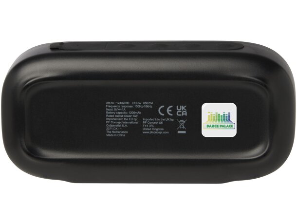 Altavoz Bluetooth Stark 2.0 reciclado IPX5 5W Negro intenso detalle 1