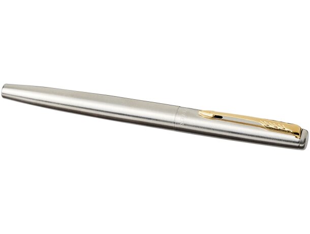 Pluma estilográfica Parker Jotter acero inoxidable cromado Gris acero inoxidable/dorado detalle 5