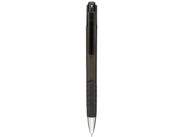 Bolígrafo en plástico para tampografía personalizado negro transparente Bolígrafo en plástico para tampografía personalizado negro transparente