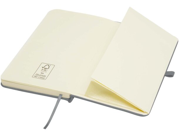 Libreta tapa dura A6 Spectrum Plus con papel FSC certificado Gris detalle 47