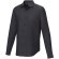 Camisa orgánica manga larga hombre Cuprite popelín algodón Negro intenso