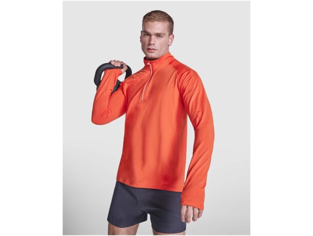 Sudadera técnica hombre Estambul con media cremallera Roly detalle 11