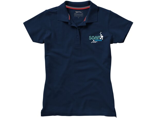 Polo de manga corta de mujer "advantage" Azul marino detalle 11