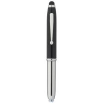 Bolígrafo puntero con linterna led personalizado negro intenso Bolígrafo puntero con linterna led personalizado negro intenso