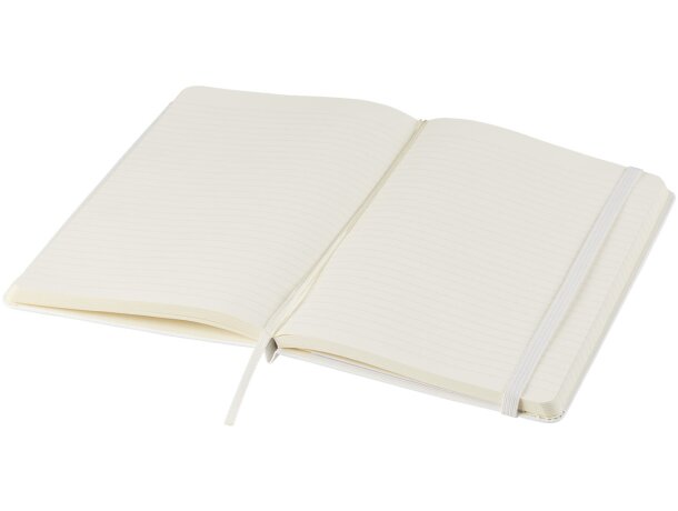 Libreta tapa dura rayada Classic Moleskine con cierre elástico Blanco detalle 18
