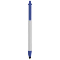 Bolígrafo puntero con pulsador y punta de color personalizado blanco Bolígrafo puntero con pulsador y punta de color personalizado blanco